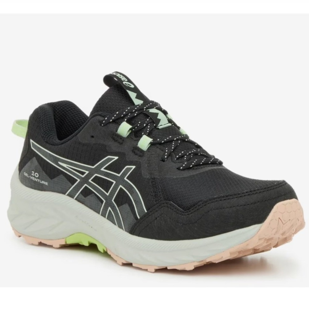 ASICS Gel Venture 10 Black Whisper Green Women's Running Sneaker - Size 12